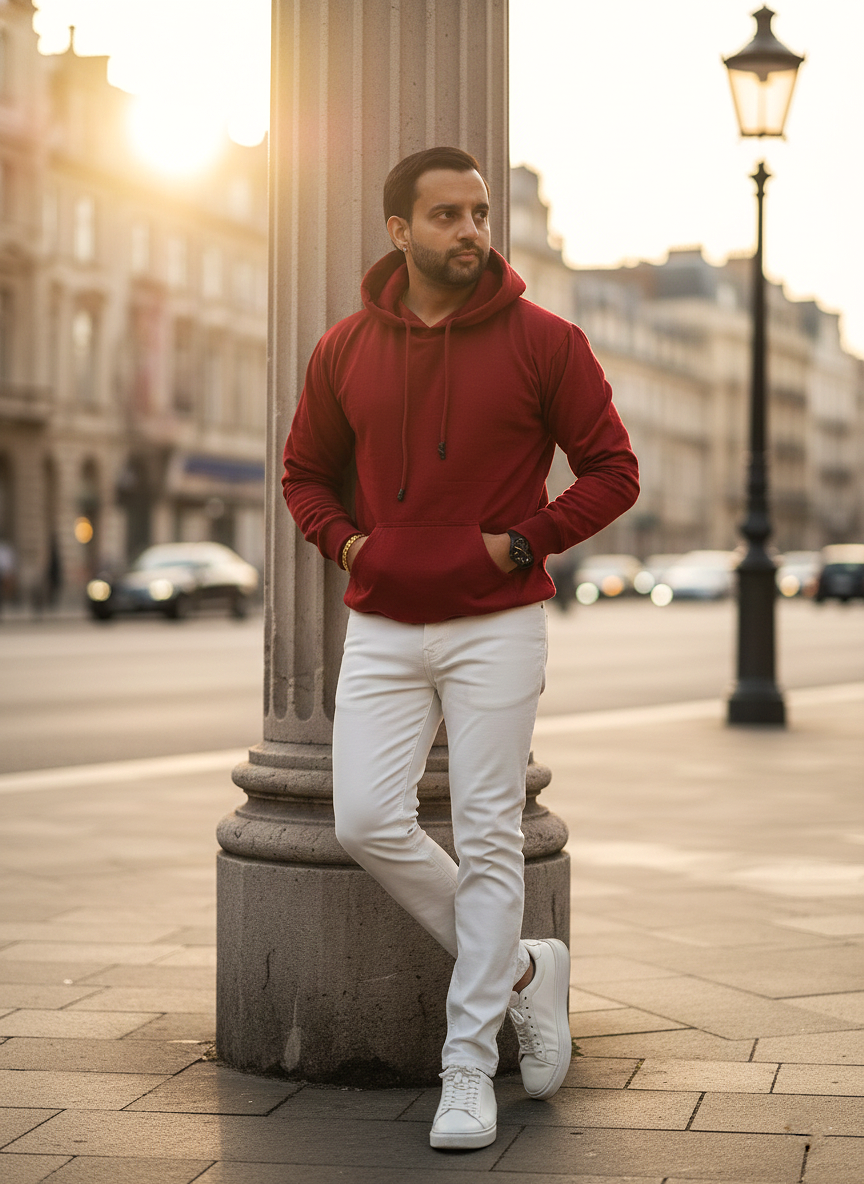 Home premium maroon hoodie